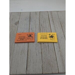 Community Chest And Chance Cards Monopoly Edition Game Replacement 1999